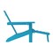 Merrick Lane Ridley HDPE Adirondack Chair with Cup Holder and Pull Out Ottoman, All-Weather HDPE Indoor/Outdoor Lounge Chair